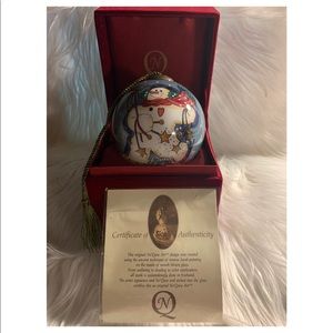 Ne Qwa handprinted Glass Christmas Ornament